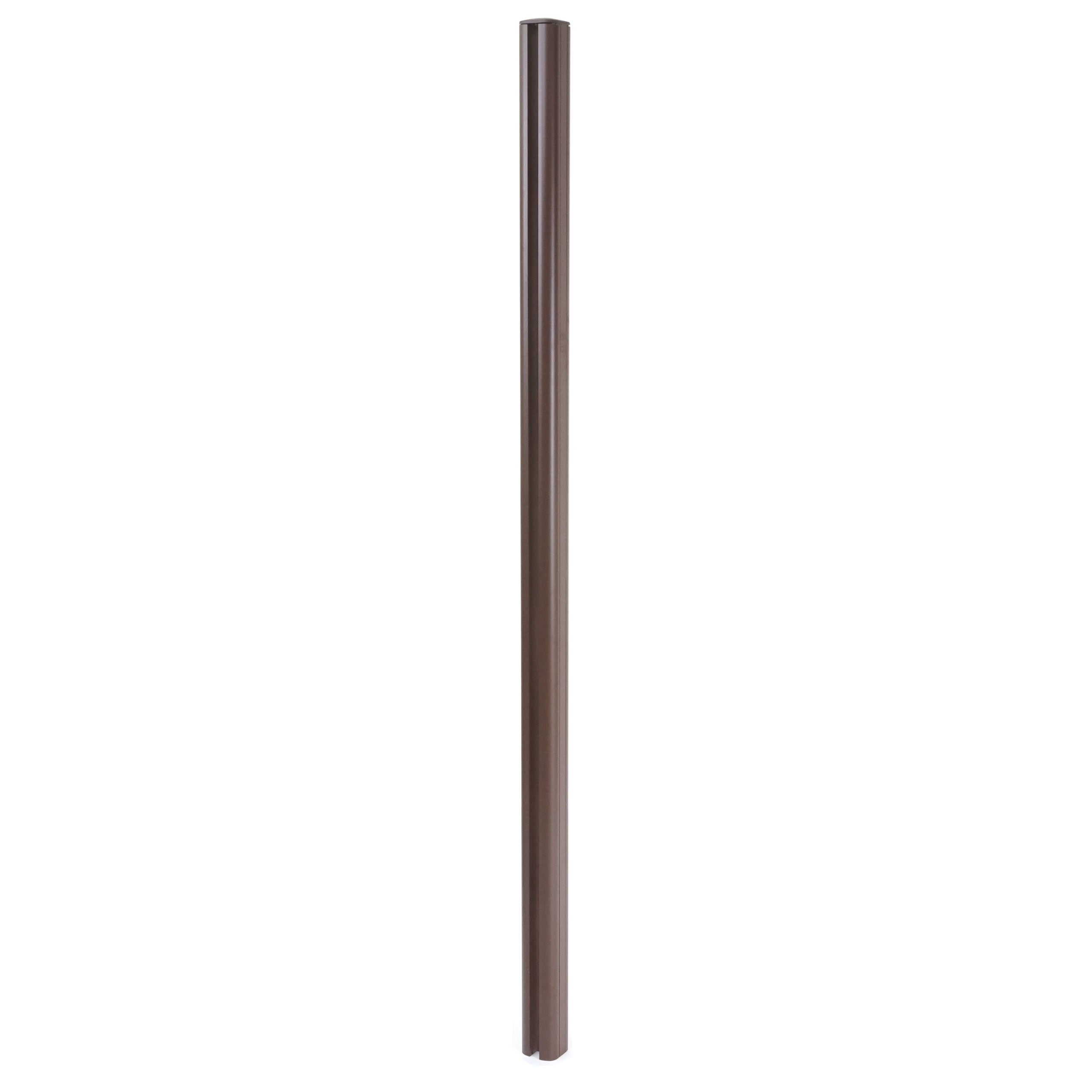 Słupek aluminiowy Sarthe WPC ogrodzeniowy, słupkowy, system wtykowy 1,86m ~ brązowy
