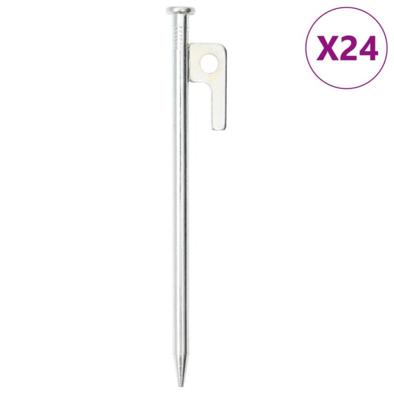 Kołki Namiotowe VidaXL 24 ST 9 mm 20 cm ze Stali Ocynkowanej