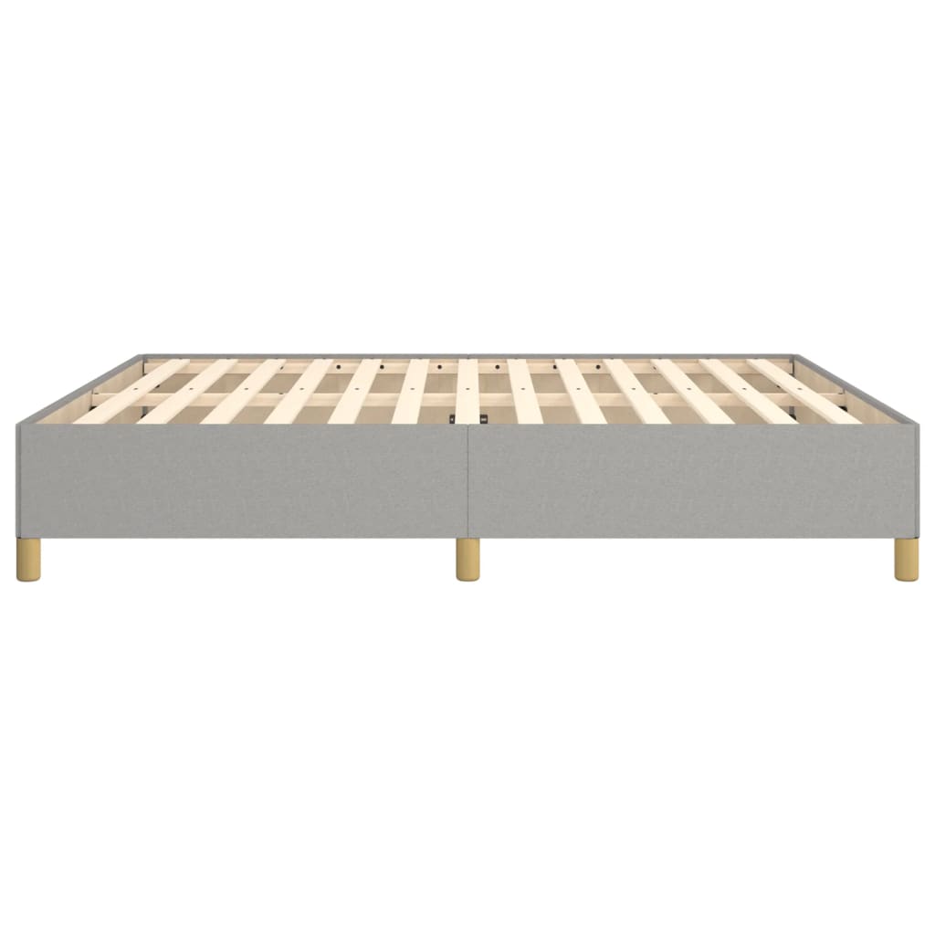 Cadre de lit sans matelas gris clair 160 x 200 cm en tissu - 6