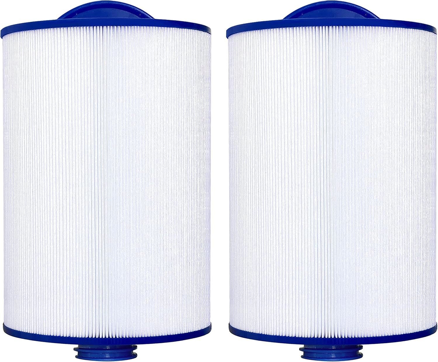 AQUALTRA Spa Filter Compatible with PWW50P3(1 1/2 Coarse Thread), 6CH-940, FC-0359, Waterways 817-0050, 7 5/8 x 6 Screw in SAE Thread Hot Tub Filter 2 Pack (White