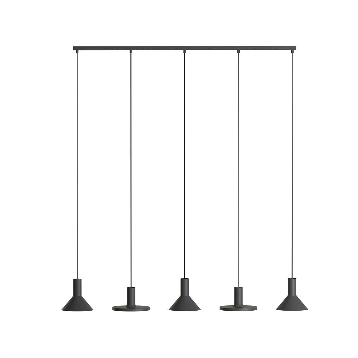 Lampa wisząca Hermanos czarna 5xGU10x10W nad stół wym: 130 x 132 x 20 cm metal Nowodvorski Lighting