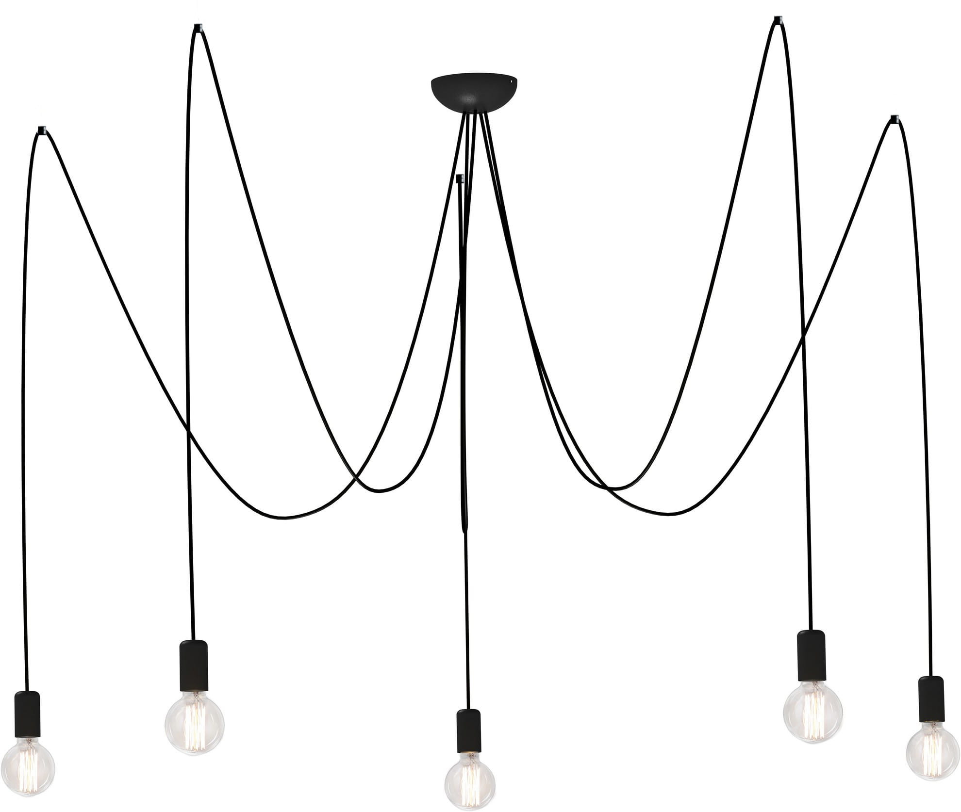 Lampa wisząca Spider czarna 5xE27x60W wym: 300 x 300 x 300 cm tworzywo sztuczne Nowodvorski Lighting