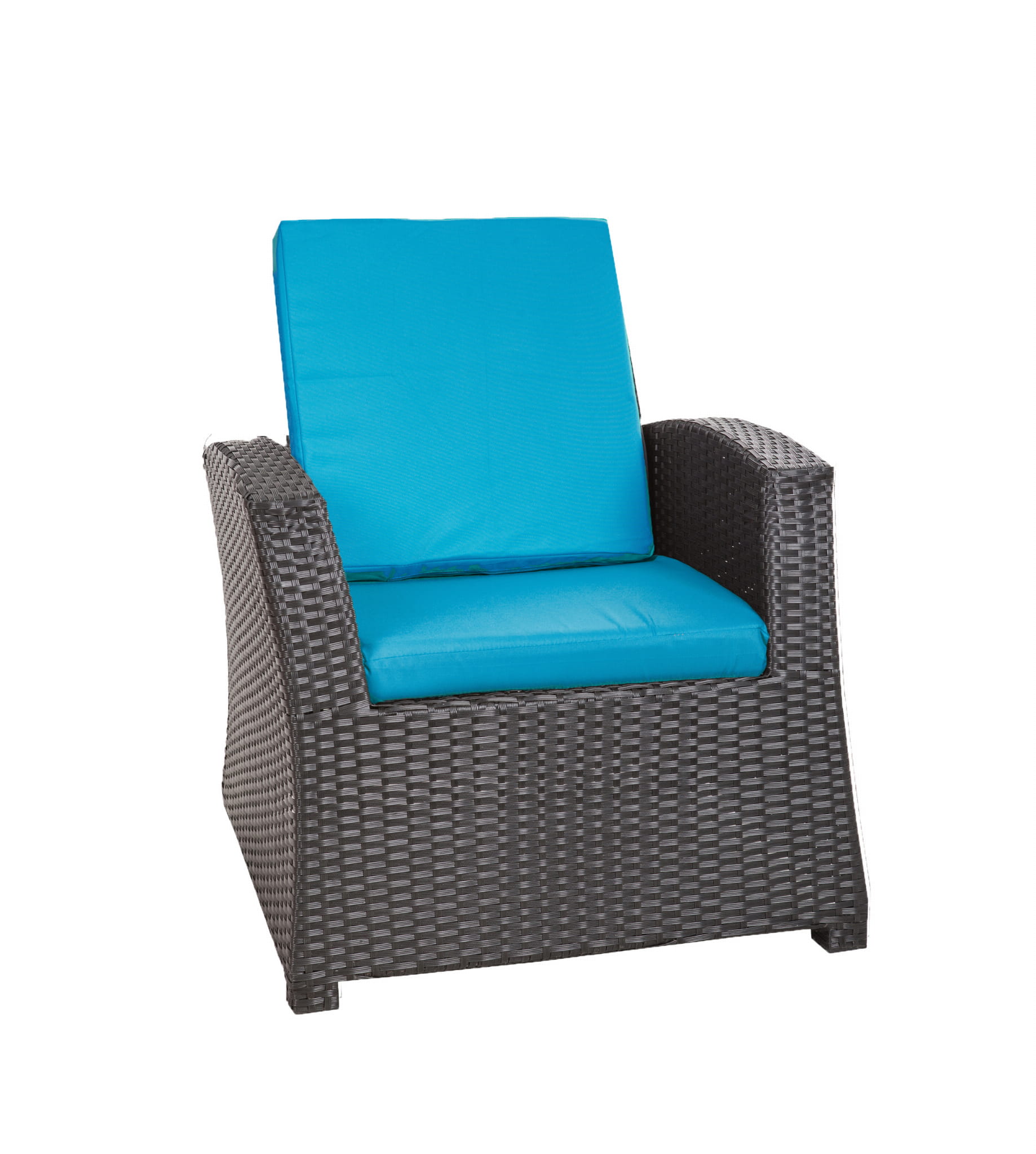 1x Zestaw poduszek na fotel ogrodowy rattanowy 56x52x7 niebieska poduszki na krzesło ogrodowe z oparciem poduszki na fotele technorattanowe na taras