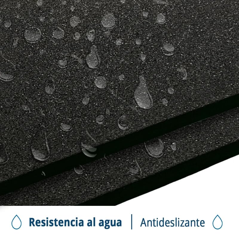 Arquiservi - Placa de borracha preta 50x50x15mm (1 unidade) Piso antiderrapante, alta densidade, para uso interno e externo - 7