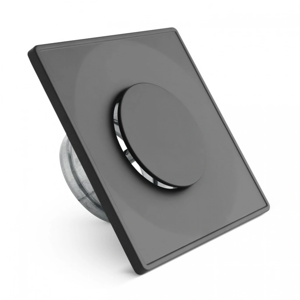 Anemostat patrat negru - fi125 - Modern