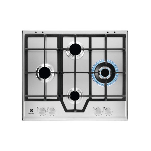 Electrolux KGS64562SX Horno a gas empotrado de acero inoxidable de 60 cm y 4 quemadores