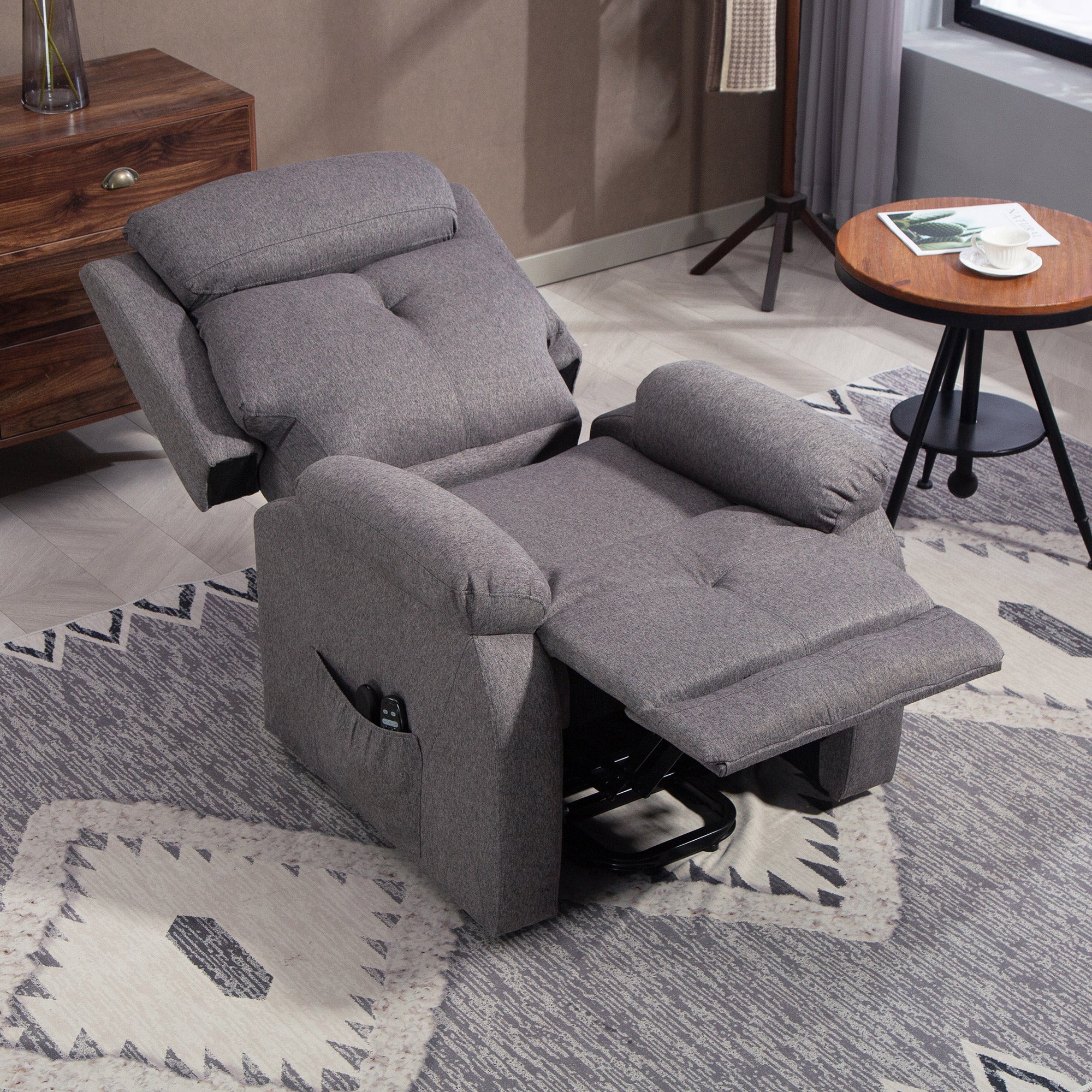 Fauteuil releveur électrique lin HOMCOM - 9