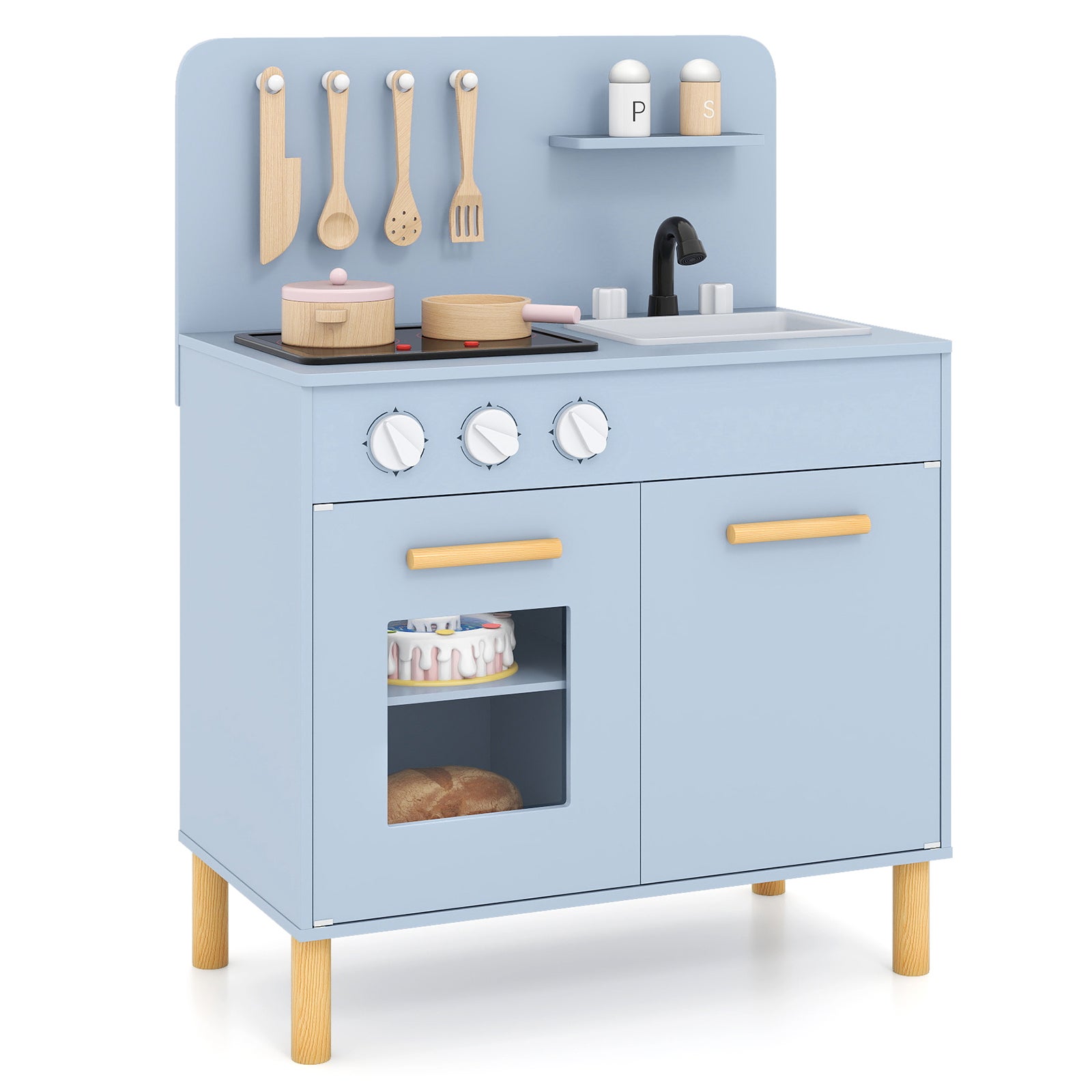 Grande Cuisine En Bois Pour Enfant – Avec Lumières, Sons Et Accessoires !