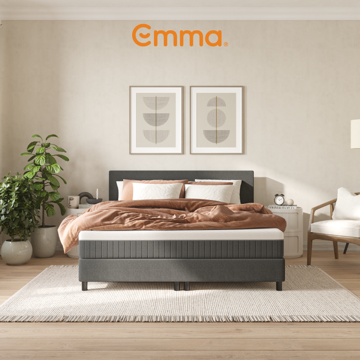 EMMA | Matelas Original Lite 140x190 cm | Ressorts + Mousse à Mémoire de Forme | Soutien Respirabilité | 5 couches - 4