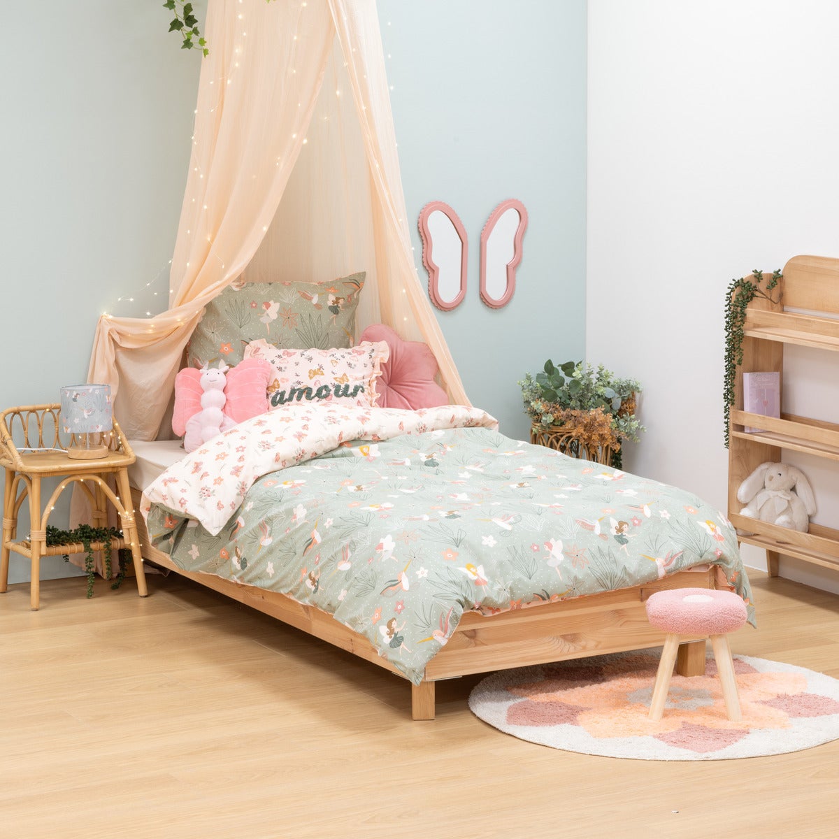 Parure de lit imprimée fée 140x 200cm - Atmosphera créateur d'intérieur - 2