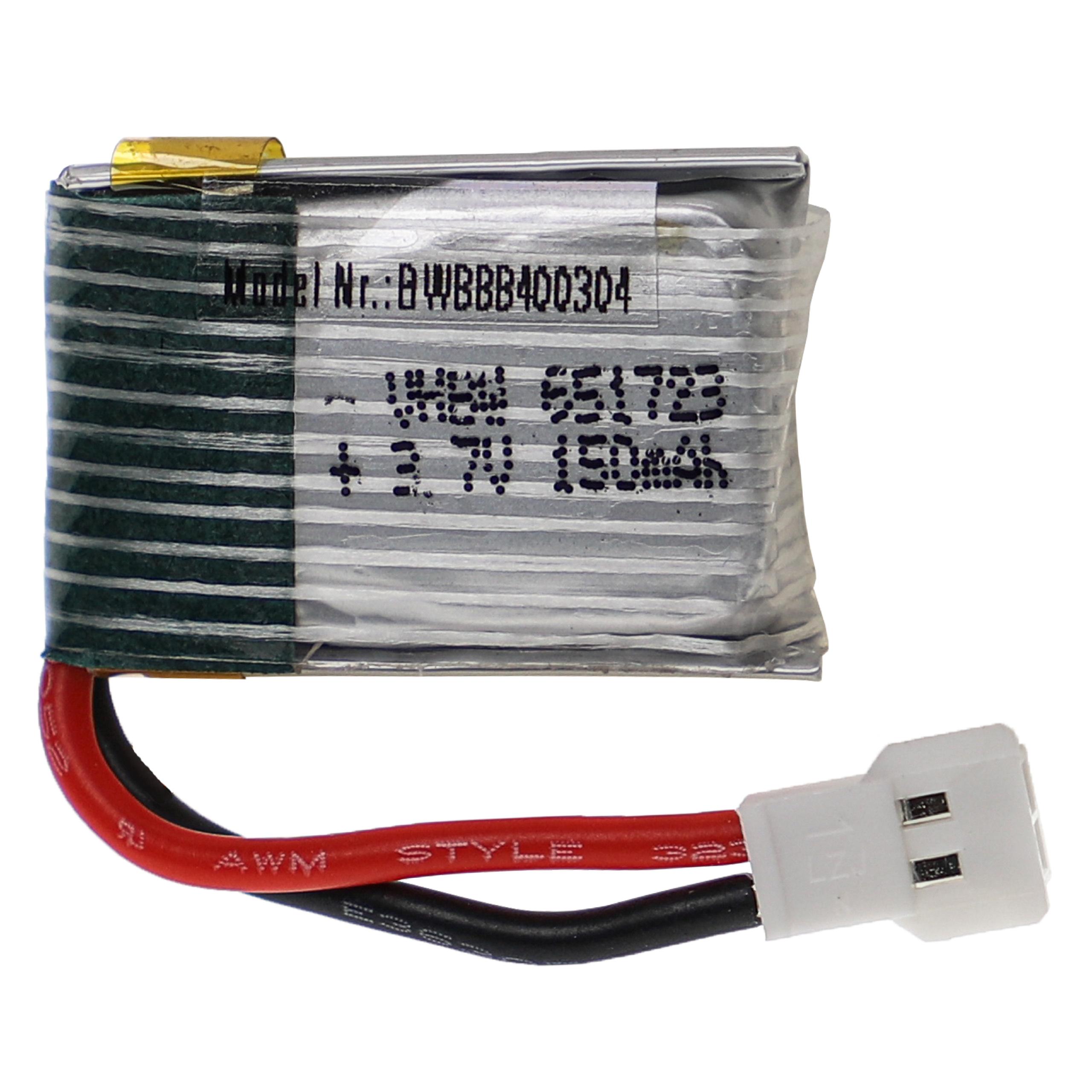 Vhbw Batterie compatible avec XH 2.54 2P connecteur pour modéle RC par ex. voiture de course avion (650mAh, 3,7V, Li-polymère, 45 x 25 x 9 mm) | Leroy Merlin
