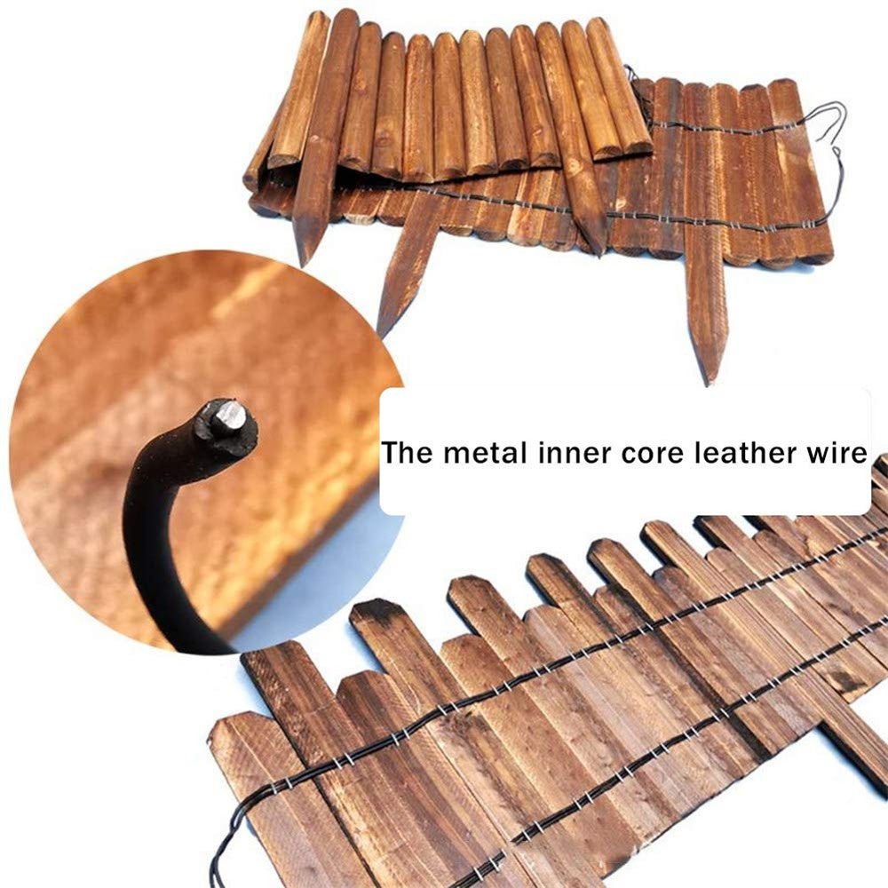 Jardin, Bordure De Clôture en Bois Paysage De Pelouse De Jardin Extérieur Bordure Fini en 120cm pour L'entretien De La Cour du Jardin De Fleurs - 2