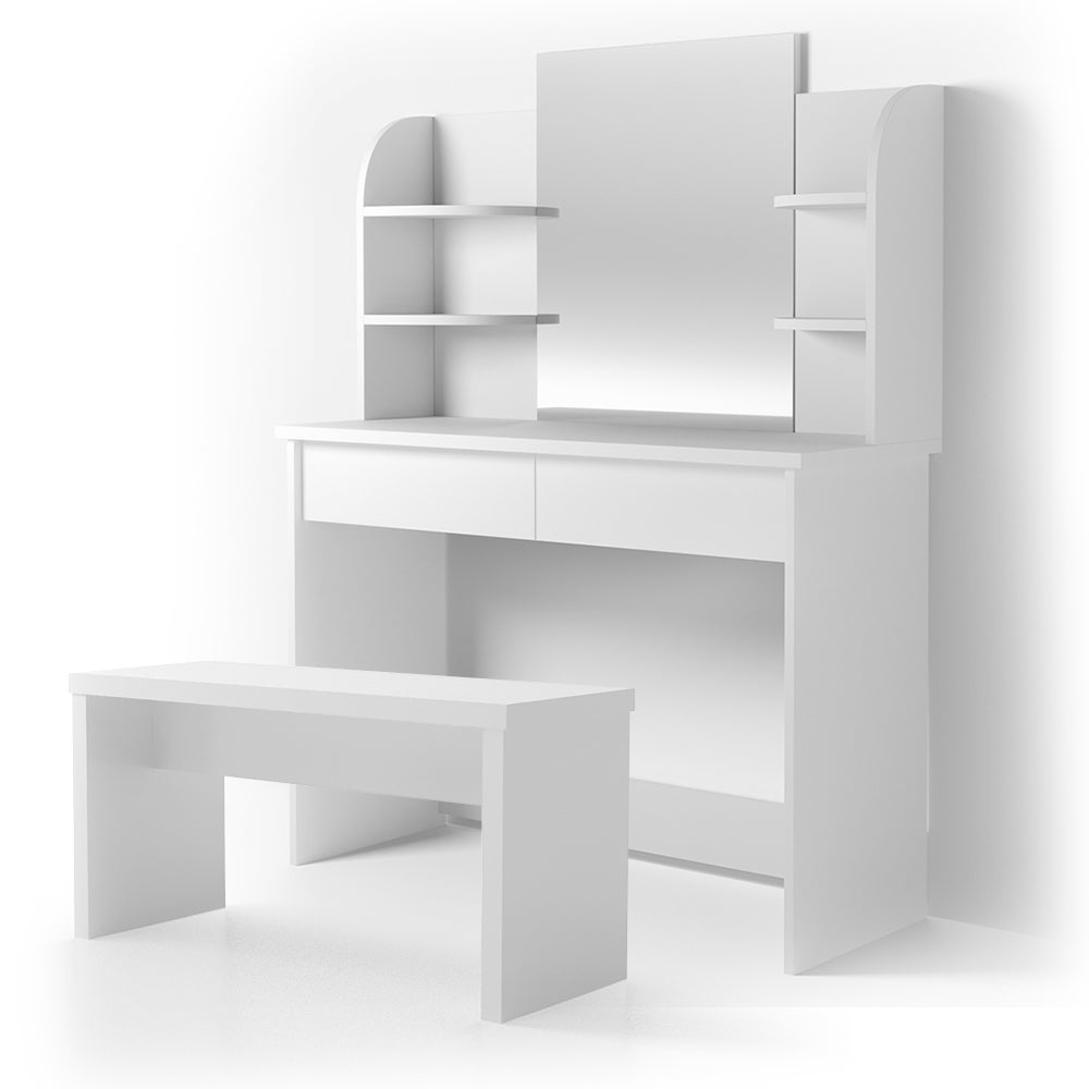 Vicco coiffeuse Charlotte, Blanc, 108 cm + banc Leroy Merlin