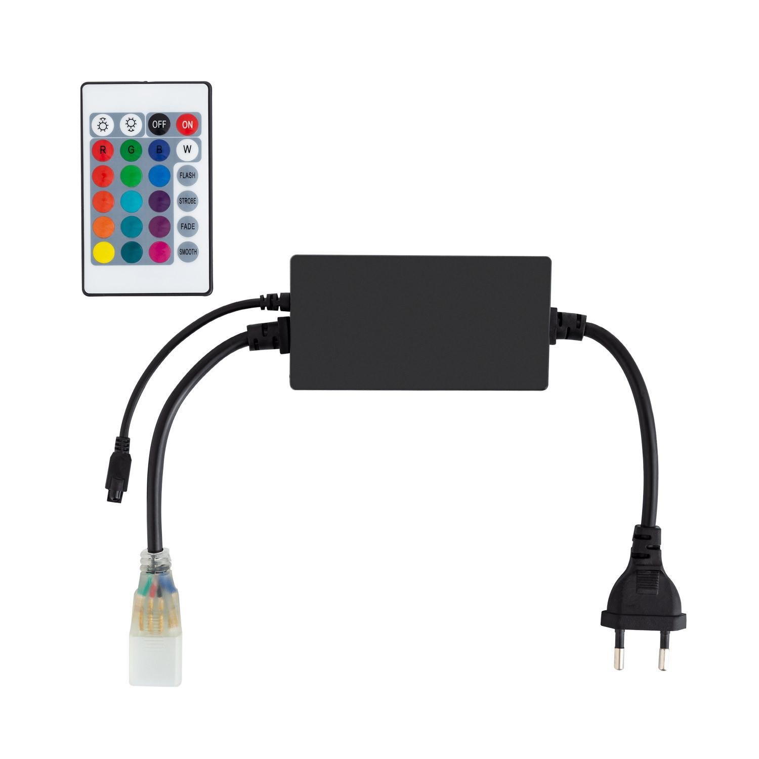 Ledkia Controller Striscia LED RGB 220V UltraPower con Telecomando IR ...