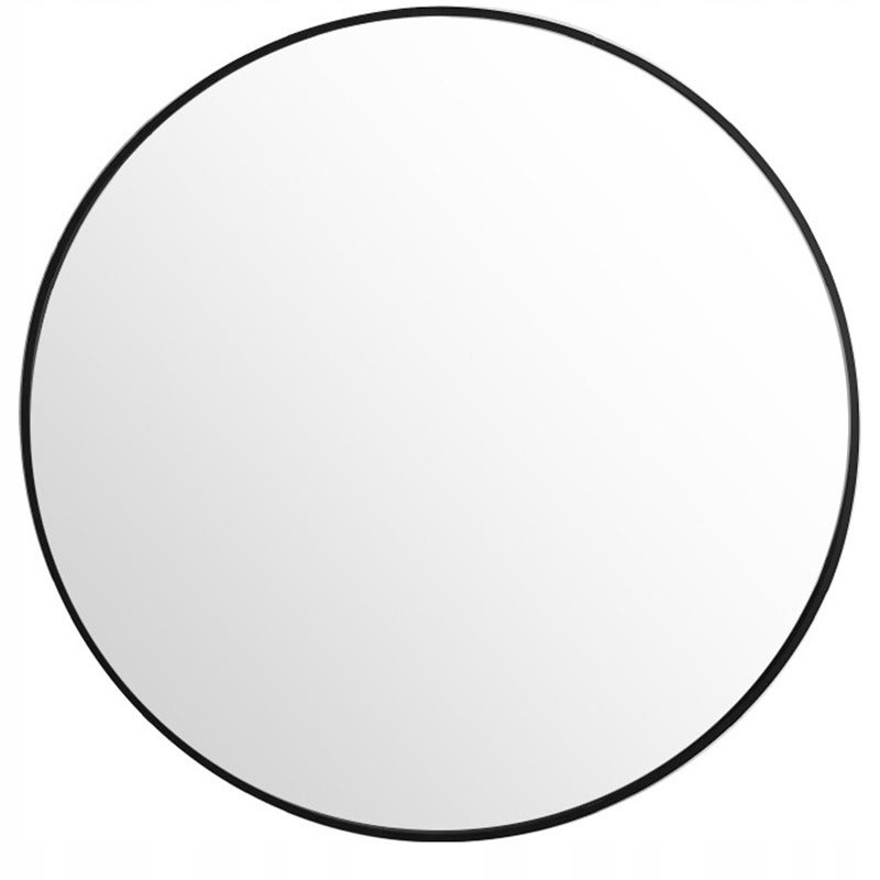 Duże lustro okrągłe czarna rama 80cm