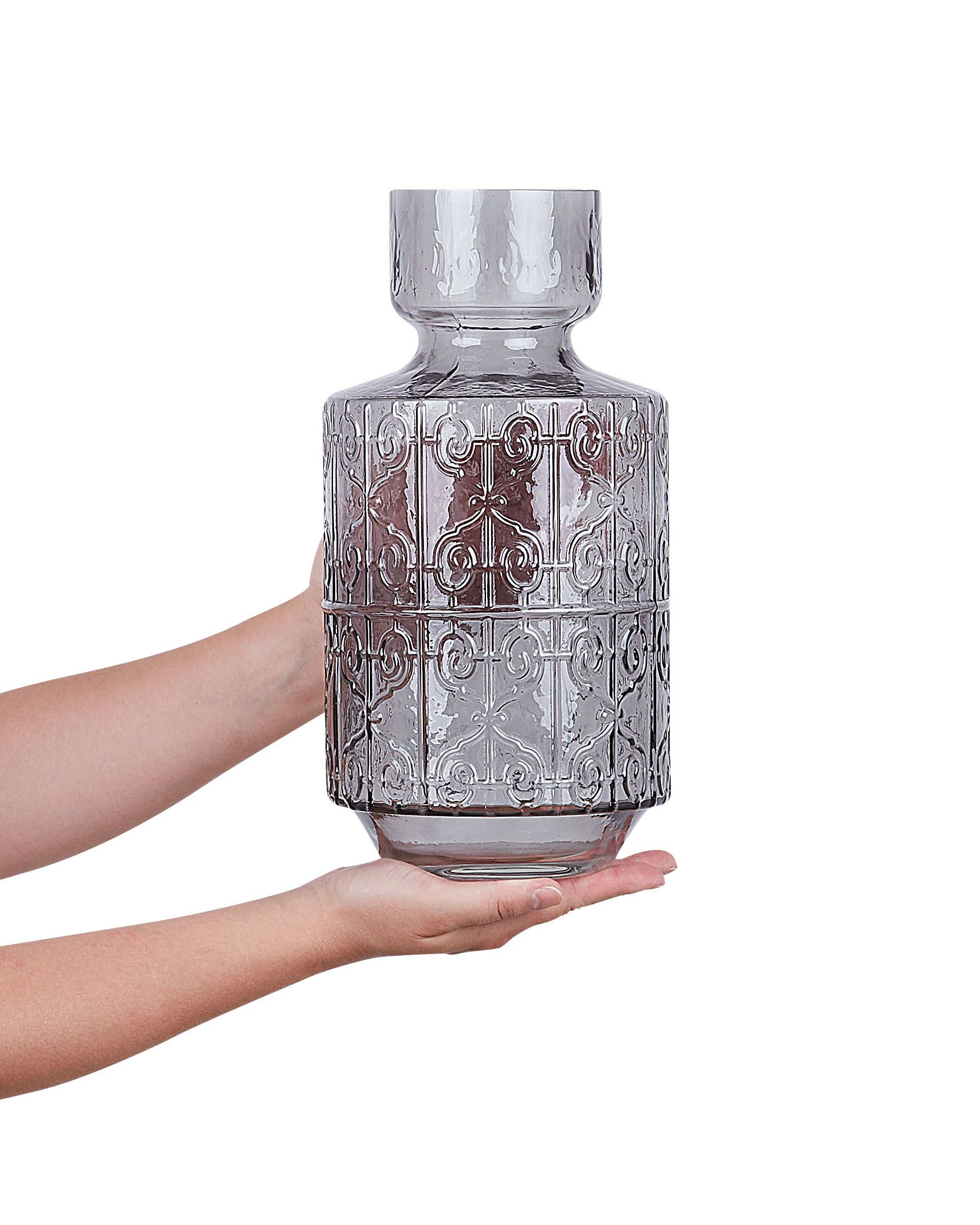 Vase à fleurs DIKELLA Verre 33 cm Gris - 5