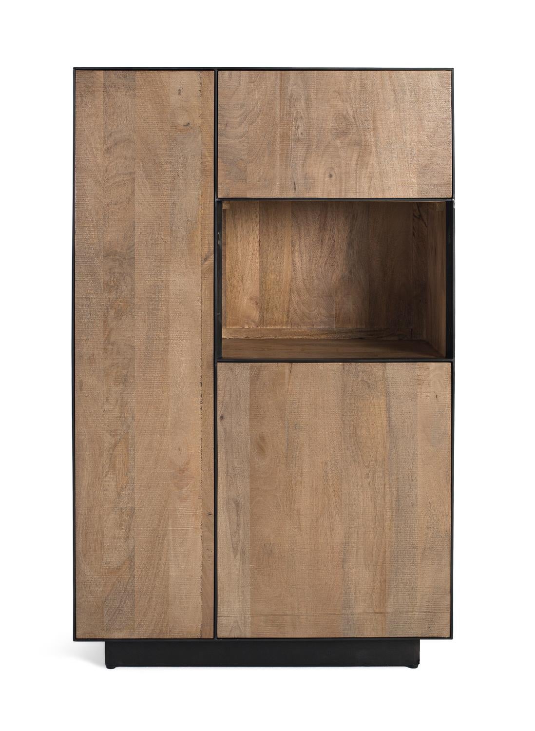 Wysoka komoda z naturalnego drewna mango, 190 cm
