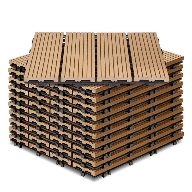 Zestaw 33 płytek tarasowych do układania w systemie „interlock” – format 30 x 30 cm, do stosowania na zewnątrz