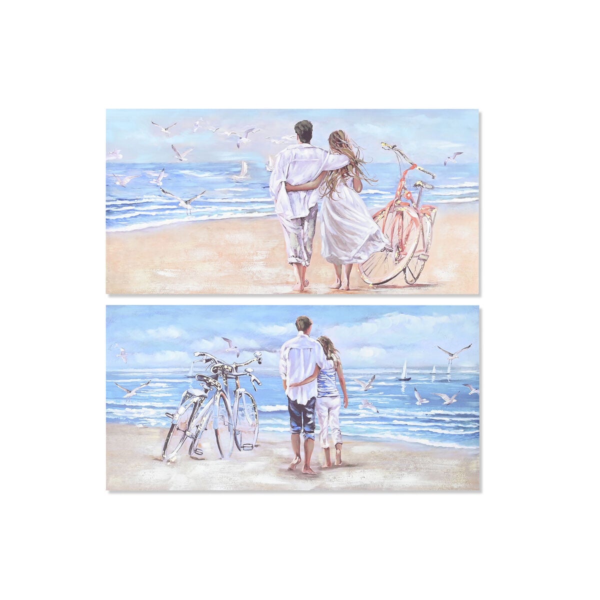 Cuadro dkd home decor 120 x 2,8 x 60 cm 120 x 3 x 60 cm mediterráneo (2 unidades)