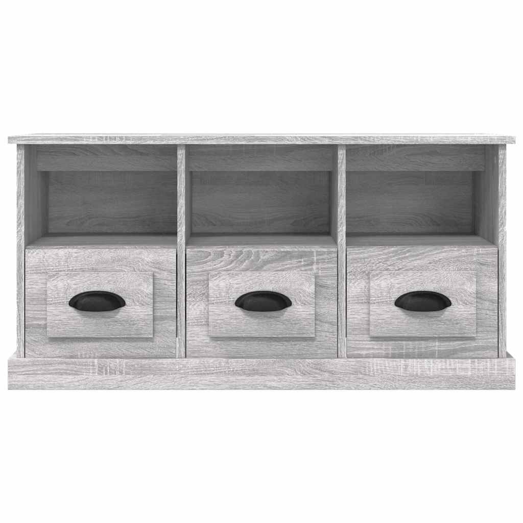 Meuble TV sonoma gris 100x35x50 cm bois d'ingénierie - COMFORTXL - 6