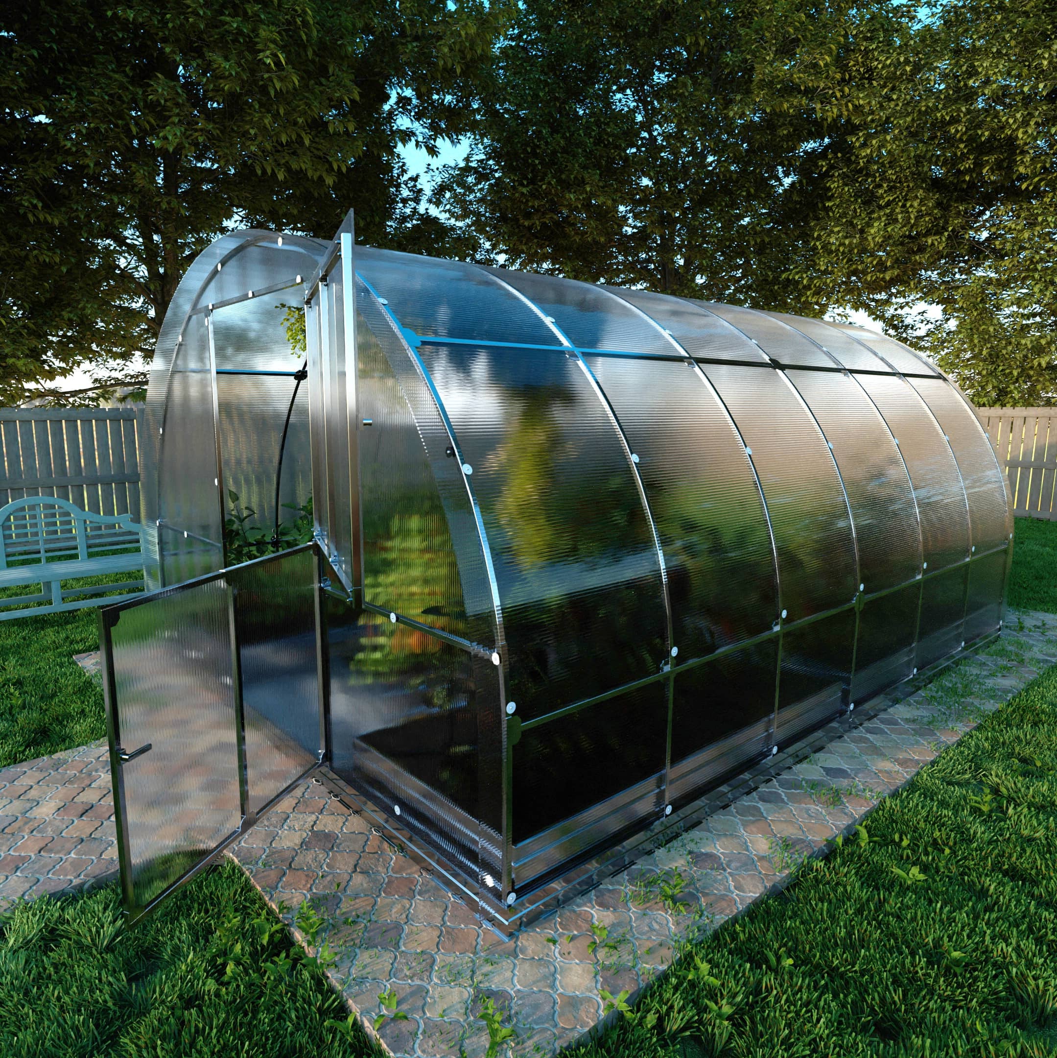 Serre de jardin KLASIKA TUBE 3 x 4 m (12 m²), 4 mm avec revêtement en polycarbonate - 2