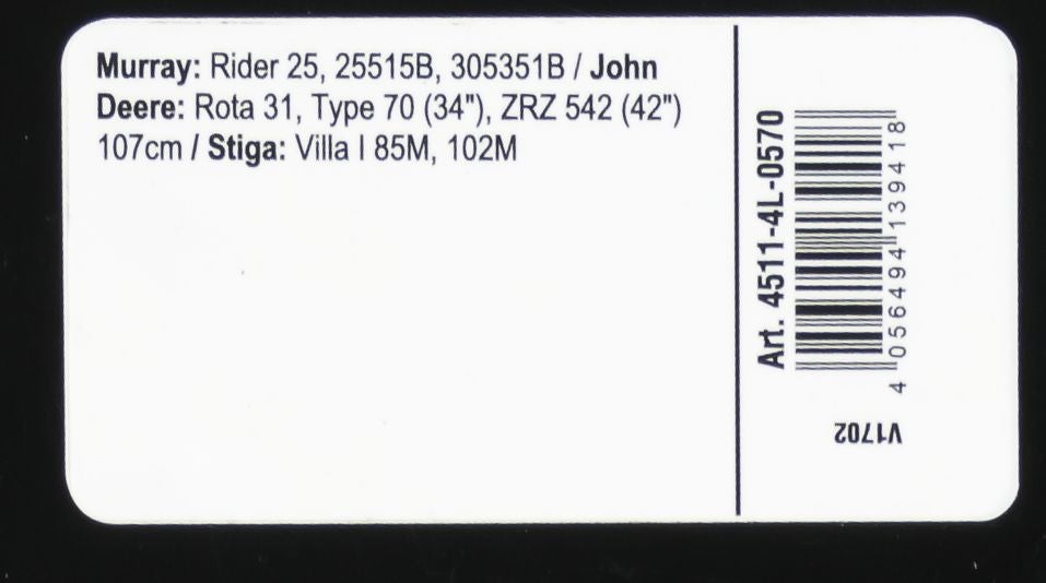 Courroie trapézoïdale X-Grip V de type 4L570 - 3