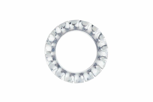 Brut rondelle éventail à denture extérieure - Zingué M12 - Boite de 100