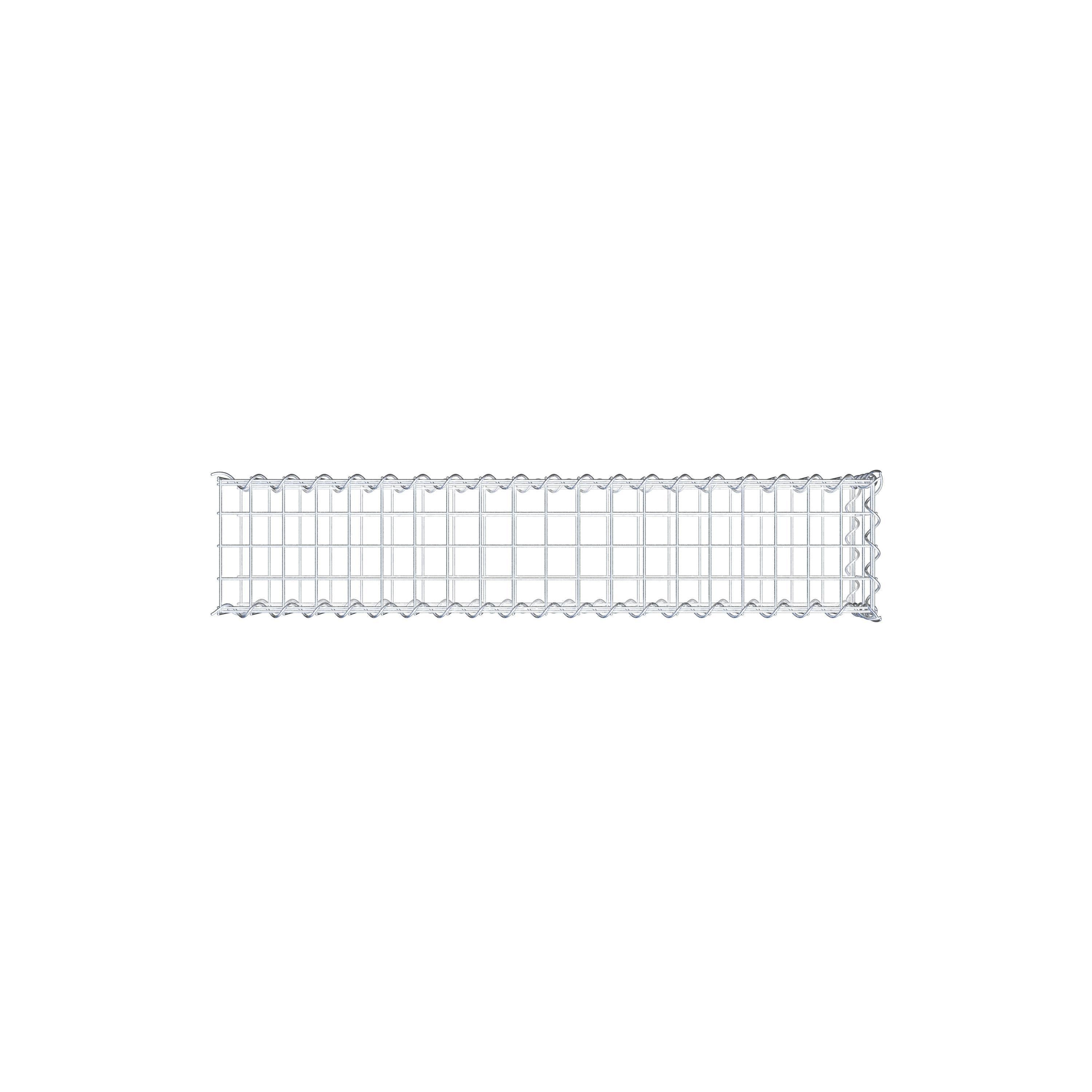 Gavión para alargar en acero galvanizado 100x20x20cm (LxAxP), malla 5 x 10cm, Espiral, sin rejilla frontal - 5