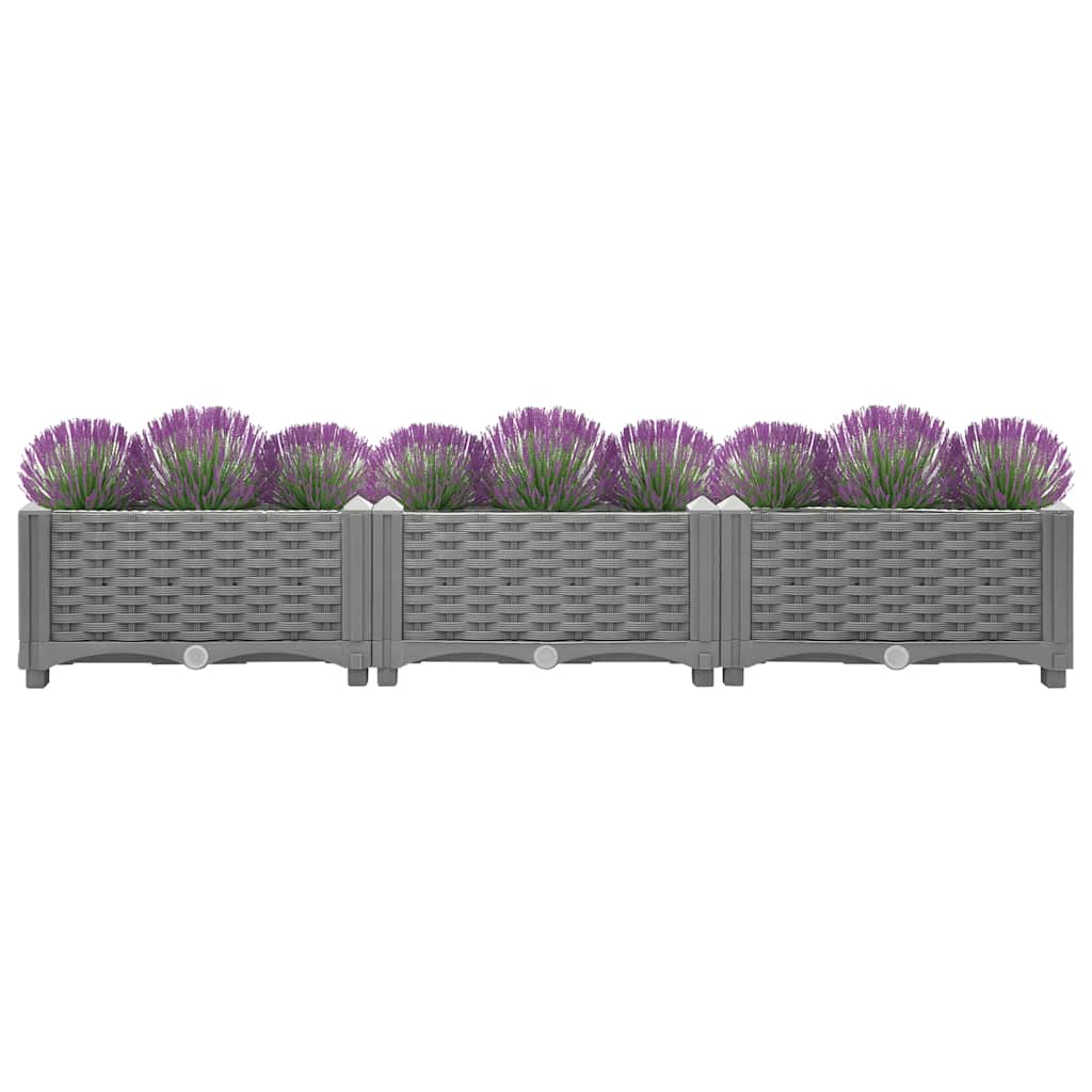 Lit surélevé De Jardin - Jardinière - Bac à Fleurs 120x40x23 cm Polypropylène n1998l - 3