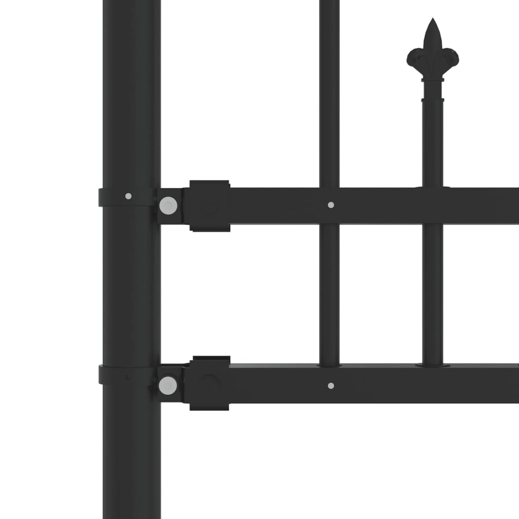 vidaXL Clôture de jardin KAMPEN avec pointe en forme de lance, noire, 240 x 75 cm, acier - 8