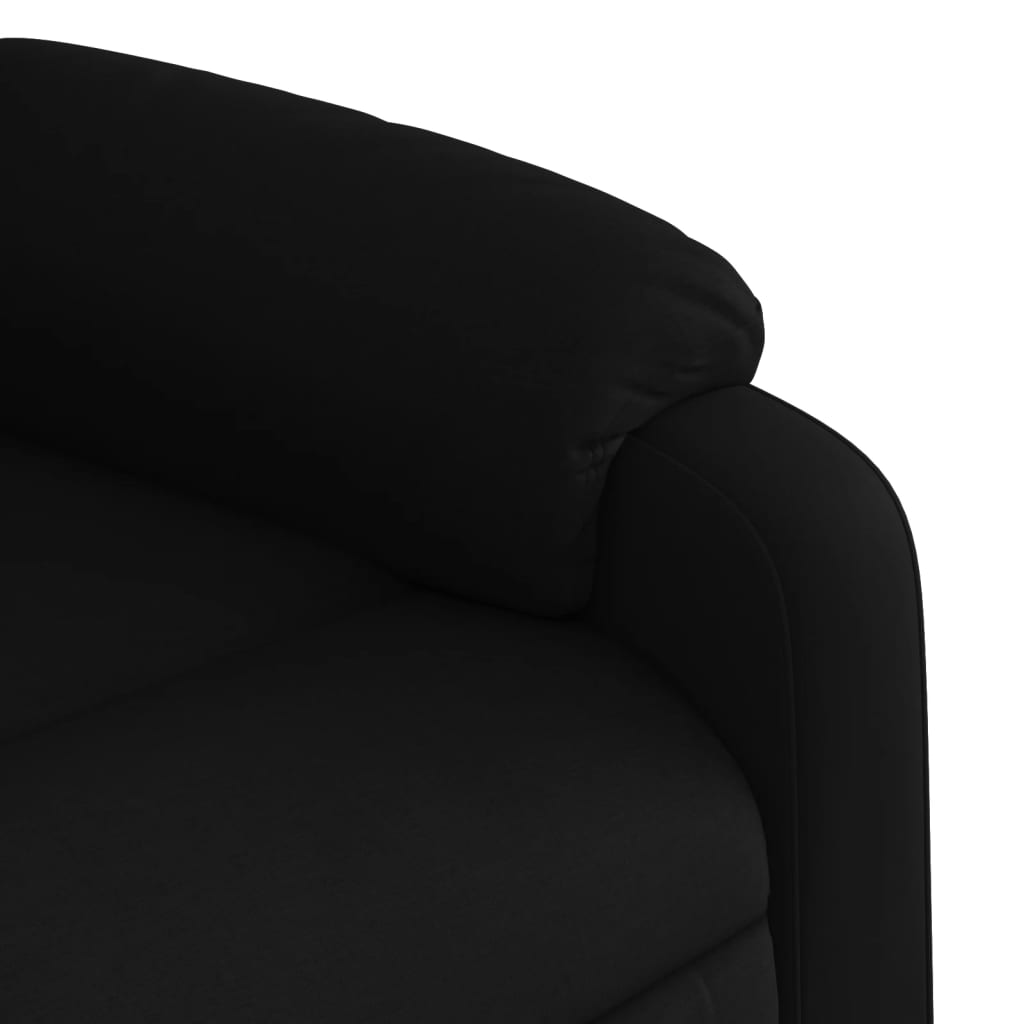 Fauteuil de Salon，Chaise，Fauteuil inclinable de massage noir tissu - 9