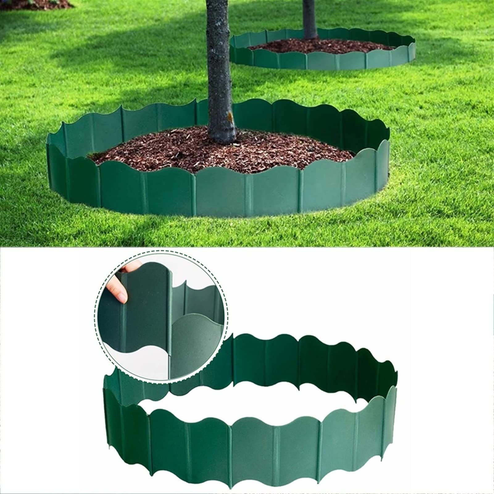 30 Bordi Per Aiuole In Plastica, Kit Picchetti Bianchi Per Giardino, 9,27 M