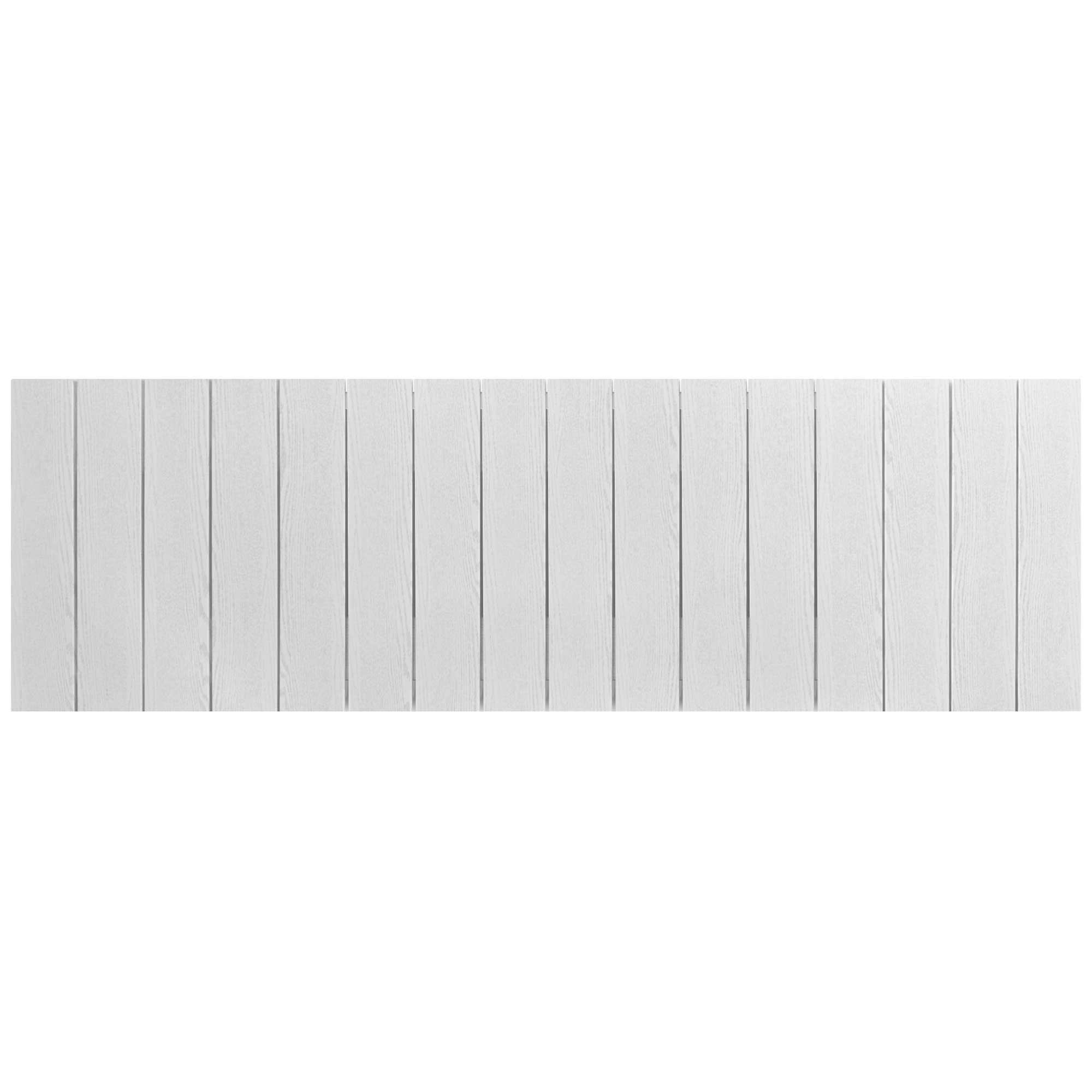 DHOME Cabecero de Madera reciclada DM Estilo Palet Vertical Cama Palets Herrajes incluidos (135cm, Blanco Madera) - 3