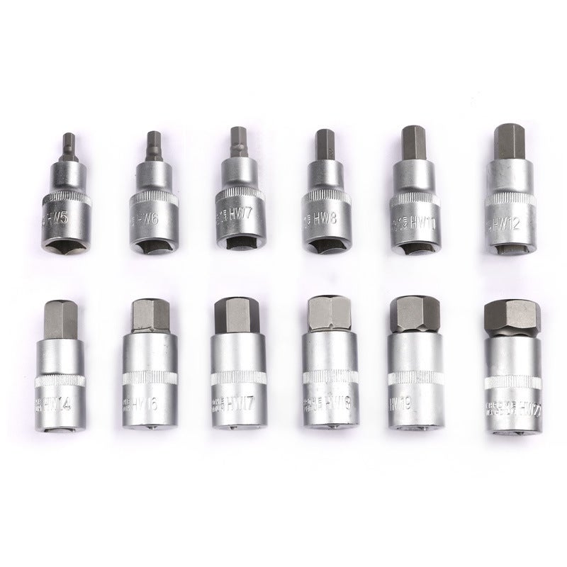 Set 14 Buscole Esagonali 1/2 - 13 Misure Da 3 A 24mm, Con Custodia, Per Chiavi Elettriche E Cricchetto - Foto 9