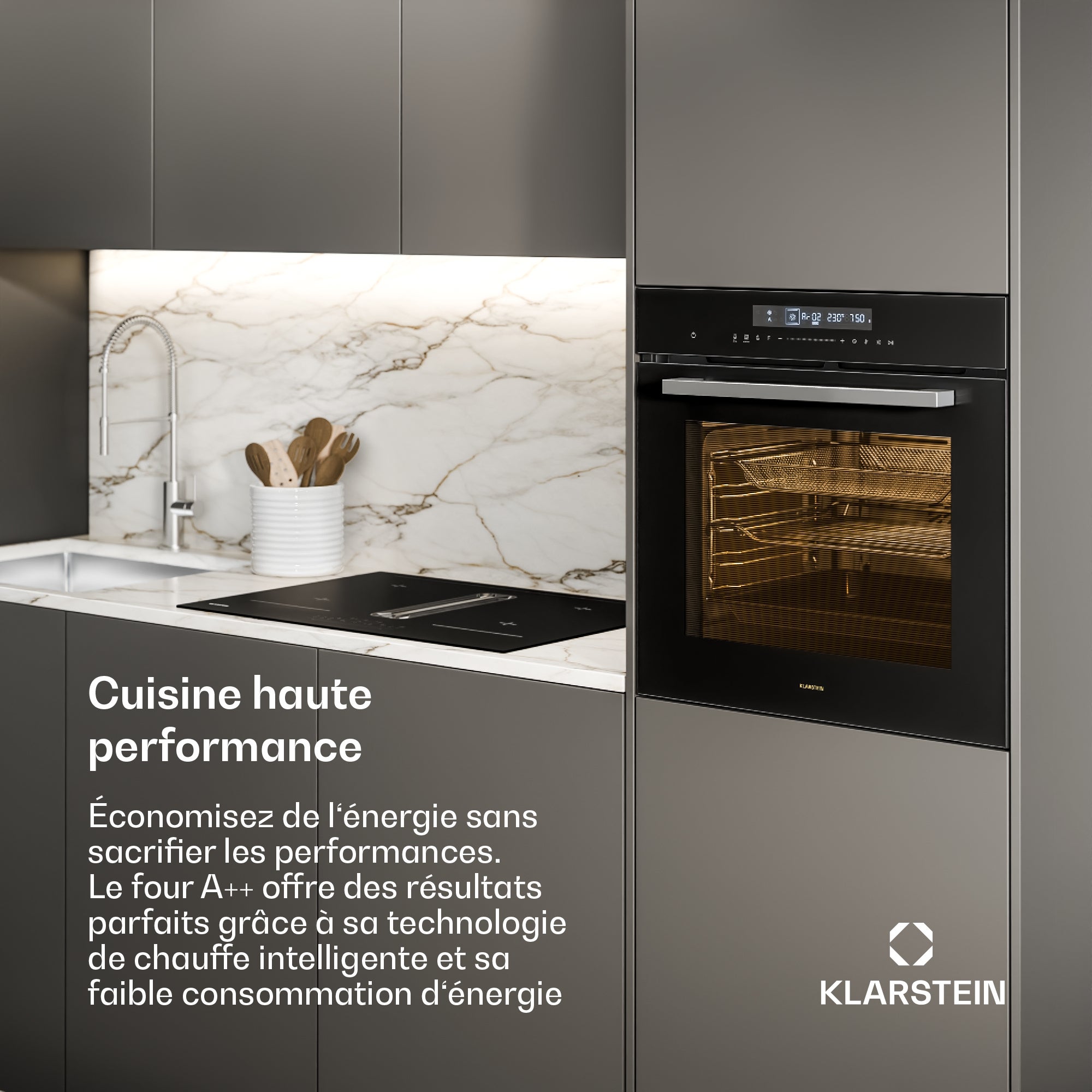 Airjet Four électrique air chaud 2900W 72L 60 cm Noir Klarstein - 2