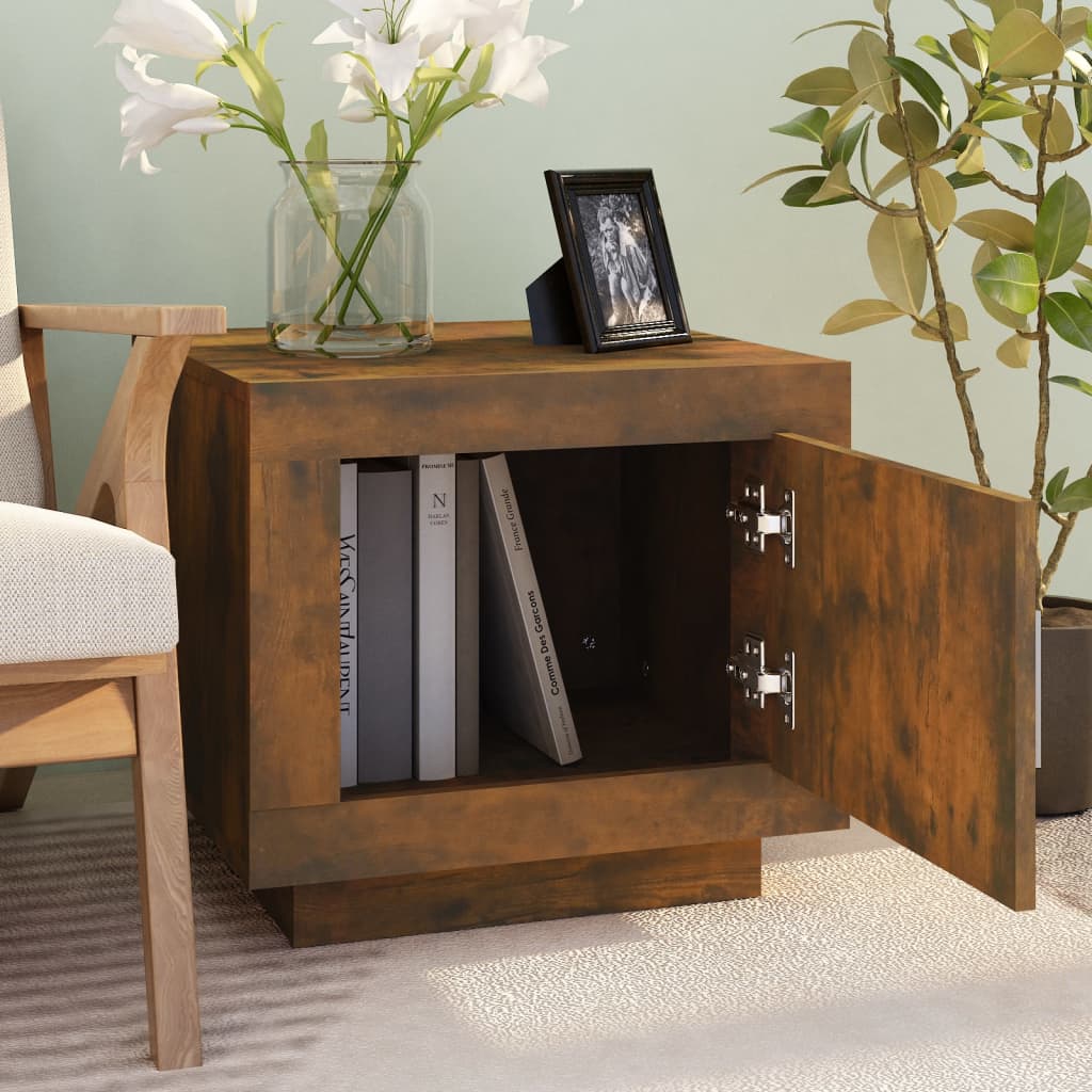 Table basse chêne fumé 51x50x45 cm bois d'ingénierie vidaXL - 6