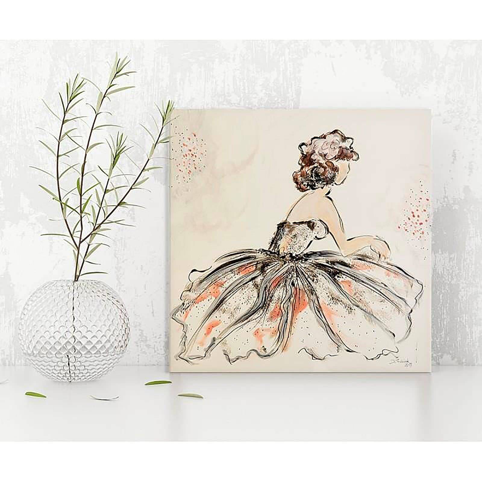 Tableau bois en robe - 50 x 50 cm - 2