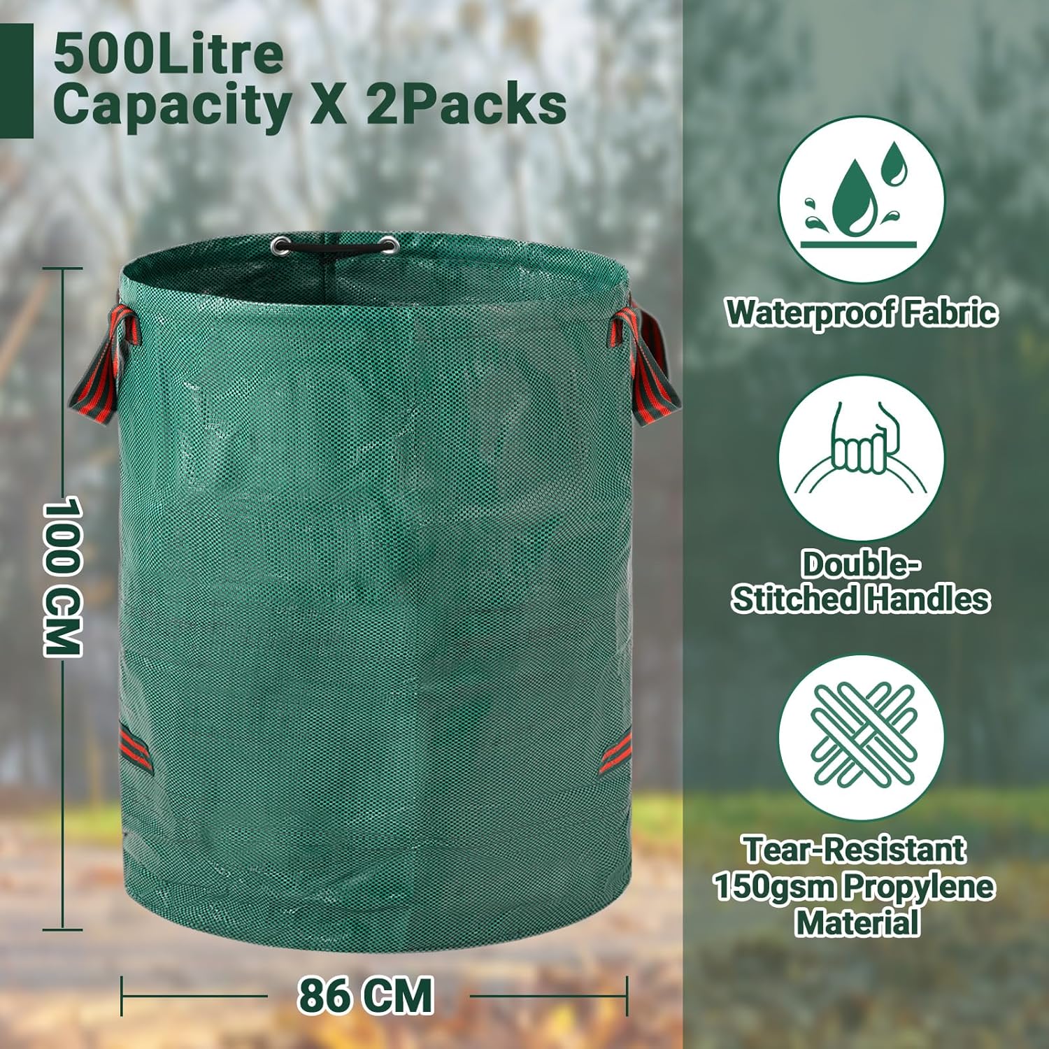 Sacchi per rifiuti da giardino resistenti Confezione da