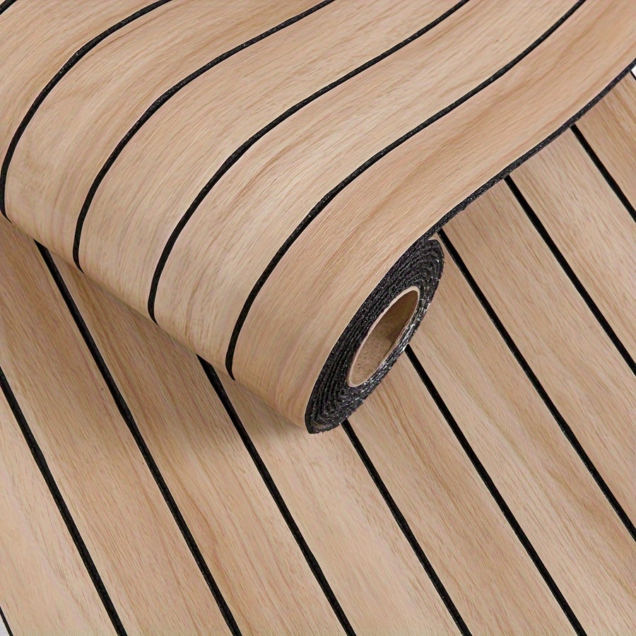 Sticker Mural 3D Auto-adhésif En PVC 40*600cm, Imitation Bois Massif ...