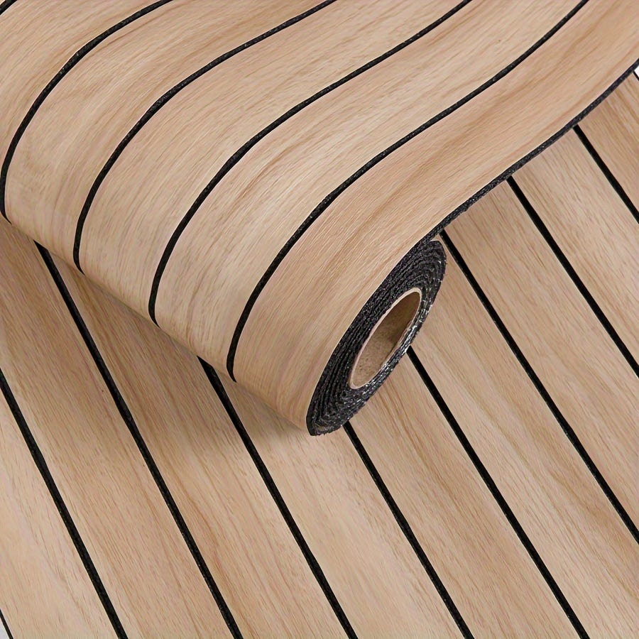 Sticker Mural 3D Auto-adhésif En PVC 40*600cm, Imitation Bois Massif ...