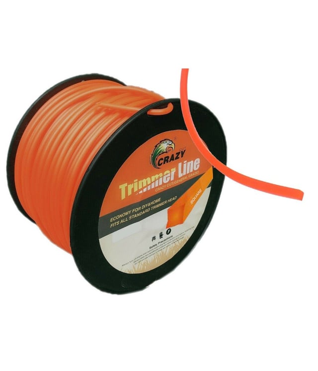Trade Shop - Filo Decespugliatore Quadrato 2.4 Mm Bobina 100 Mt Metri Tagliaerba Cavo Matassa -