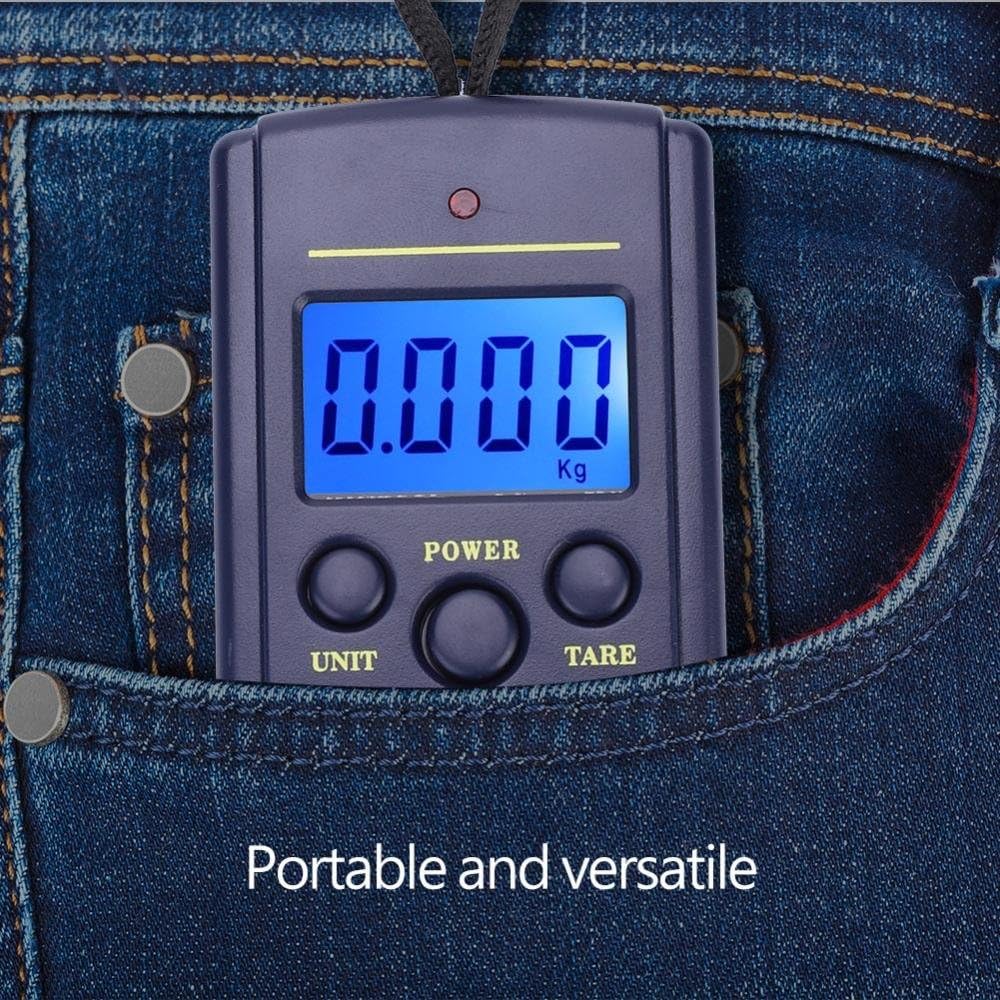 balance grue,Balance Grue,Electronic Fishing Scales, De Pêche Électroniques Numériques,40Kg Portable En Plaique De Poche Taille Suspendue - 3