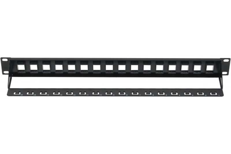 Panneau de brassage Ethernet RJ45 24 ports 19' 1U vide pour insert CONECTICPLUS - 3