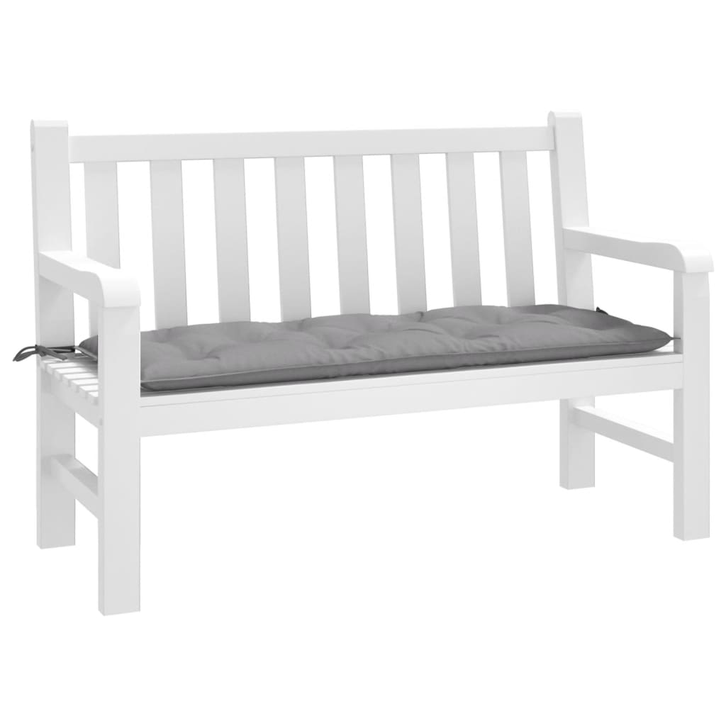 Almofada para banco de jardim em tecido Oxford cinza 120x50x7 cm - COMFORTXL - 2