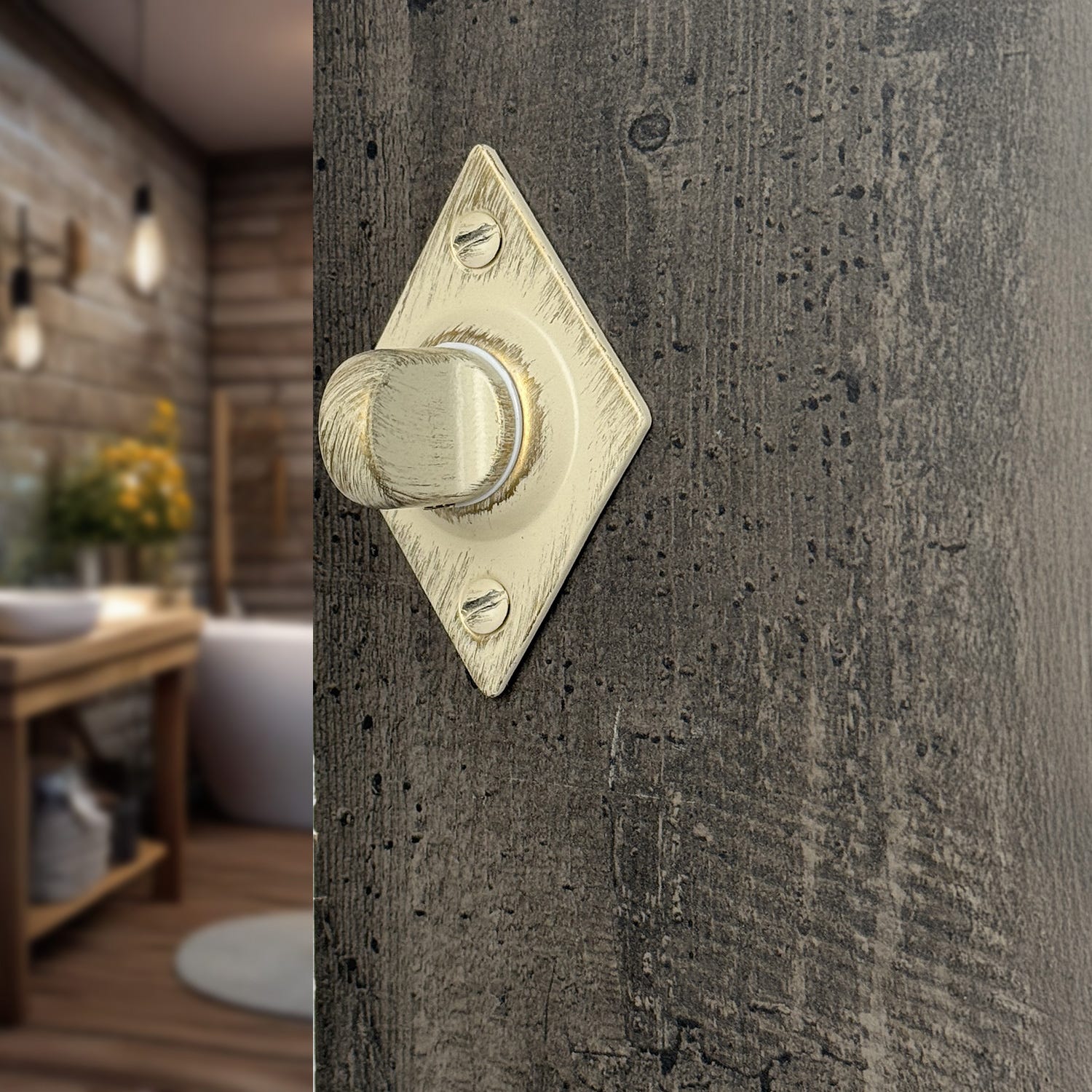 Linea Bertomani poignée de porte avec rosace vieux fer Linea Bertomani poignée de porte avec rosace vieux fer