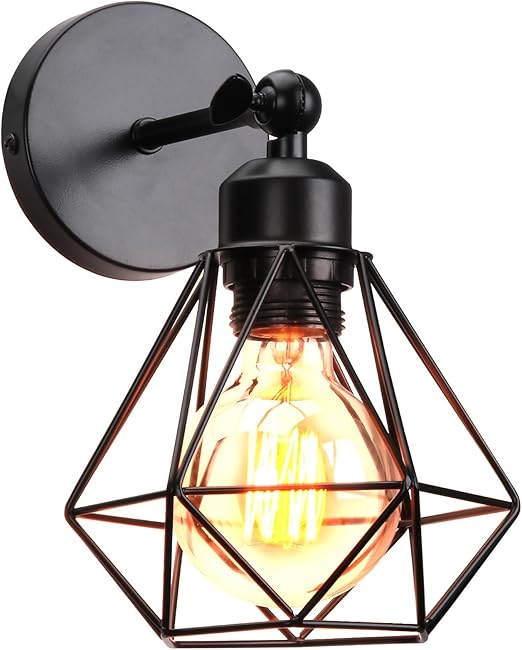 Wnętrze Vintage Industrialna Lampa Ścienna Sufitowa Metalowa Lampa Industrialna Retro Lampa Ścienna Regulowane 180° Oświetlenie ścienne