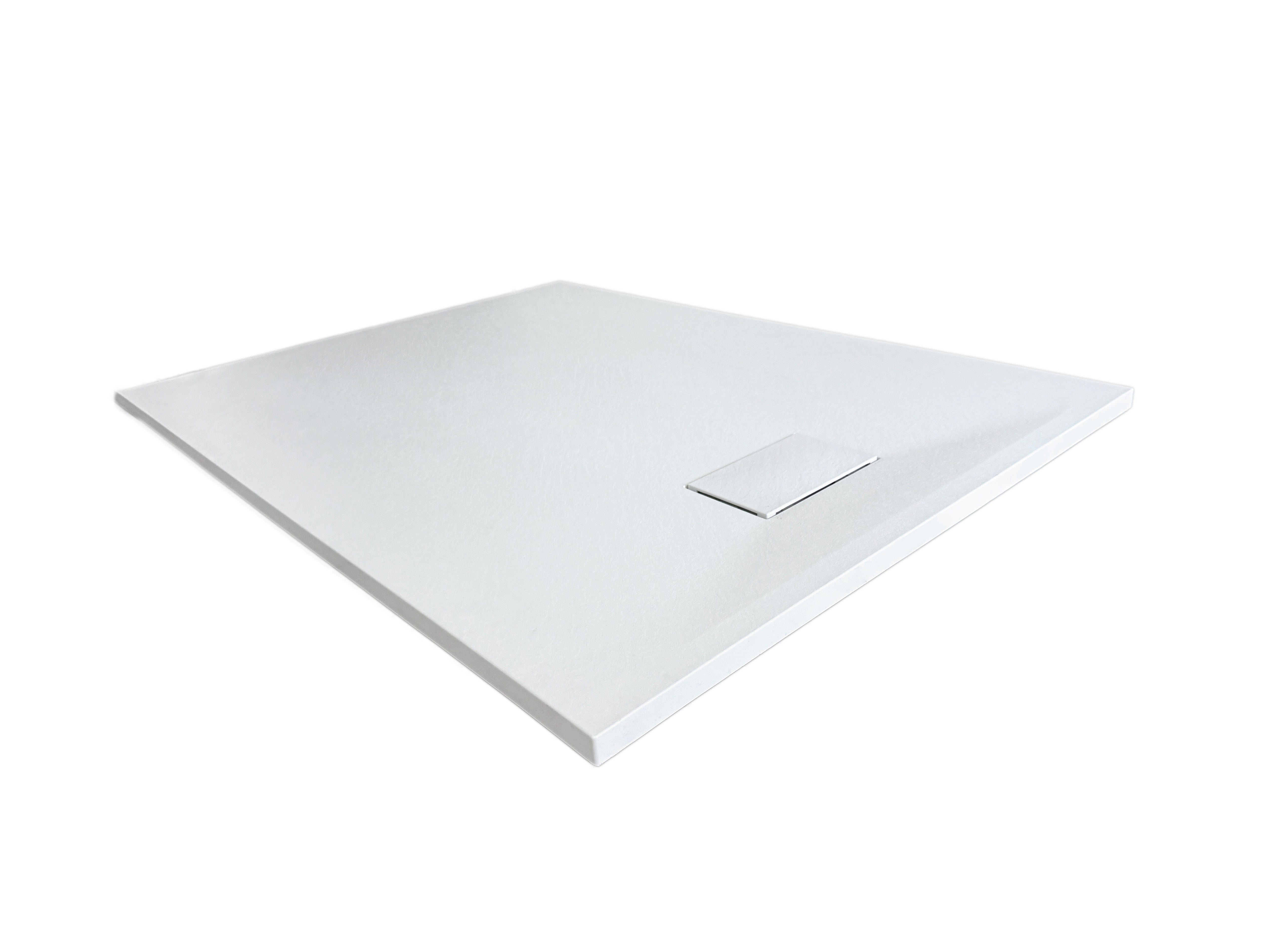 Brodzik prysznicowy prostokątny Efekt Kamienia 120 x 90 cm Biały Corciano