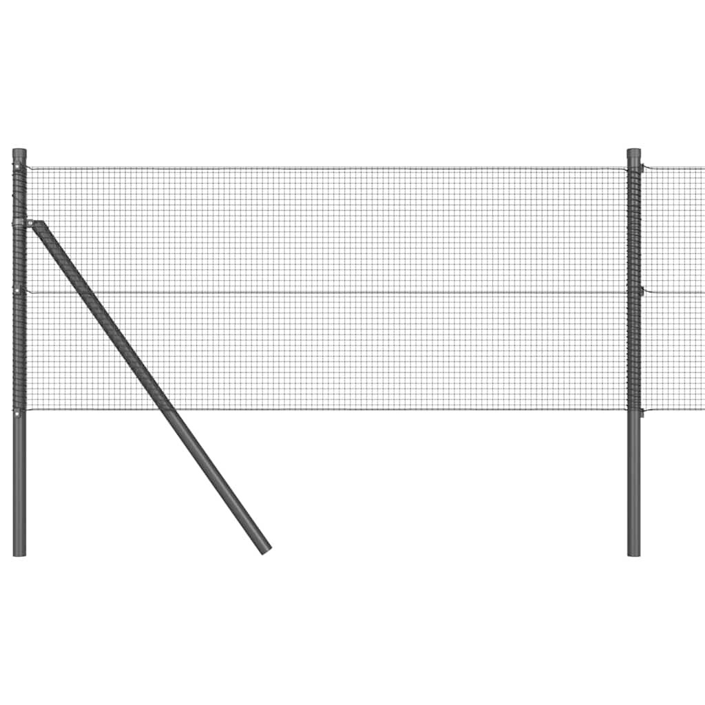 Clôture en acier gris avec poteaux 0,8 x 10 m - COMFORTXL - 2