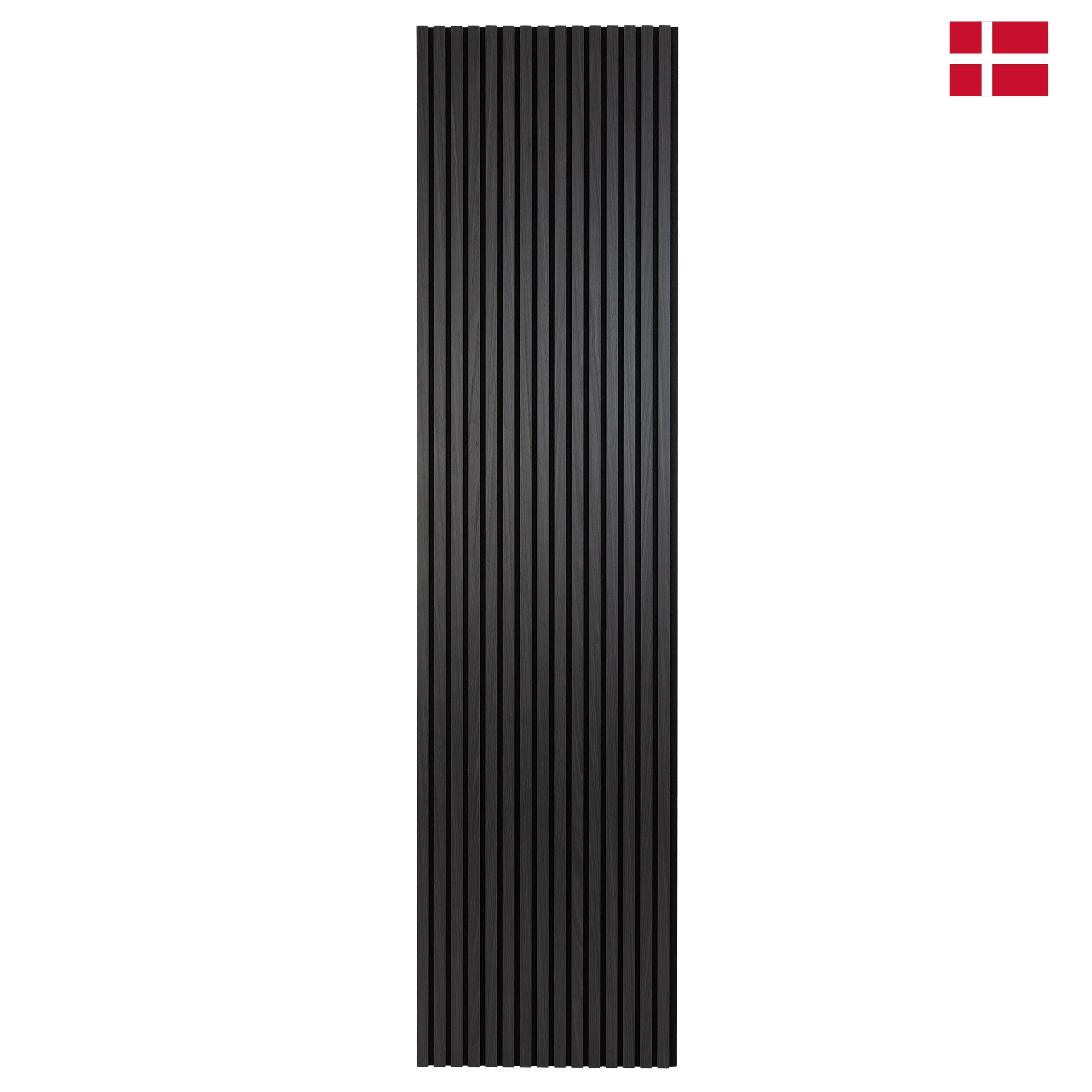 Panneau tasseaux acoustique MDF PREMIUM décor chêne noir, feutrine noire, 240x60 cm Nordic Acoustics - 4