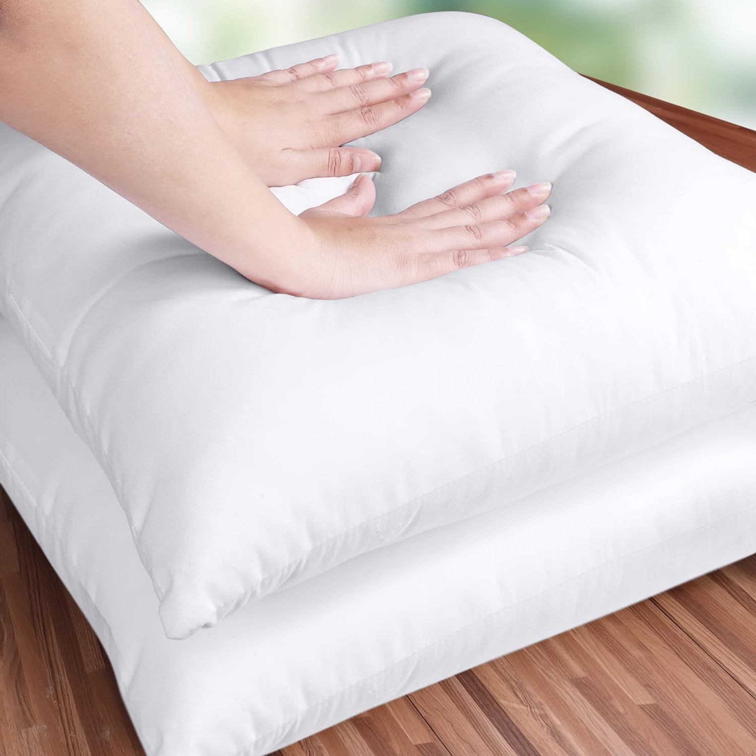 Relleno de Cojín Fibra Hueca Siliconada Antialérgico - Cojines Sofá con Relleno Incluido, Almohada Sofá y Cojines para Cama - 45X45 1 Unidad - 4